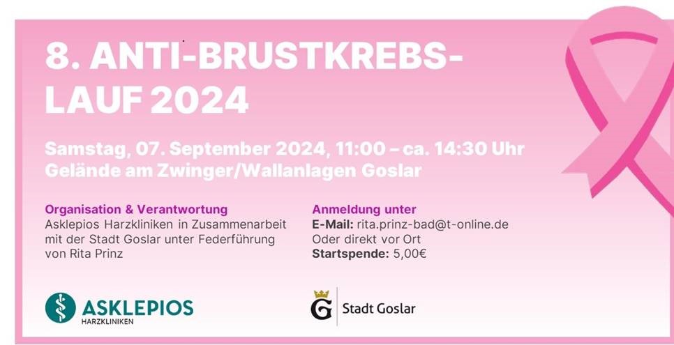 Du betrachtest gerade 8. Anti-Brustkrebslauf am 7. September 2024